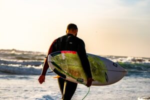 Wetsuits provide protection from the sun when surfing or swimming.