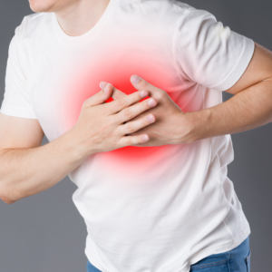 chest pain may be a symptom of a heart attack
