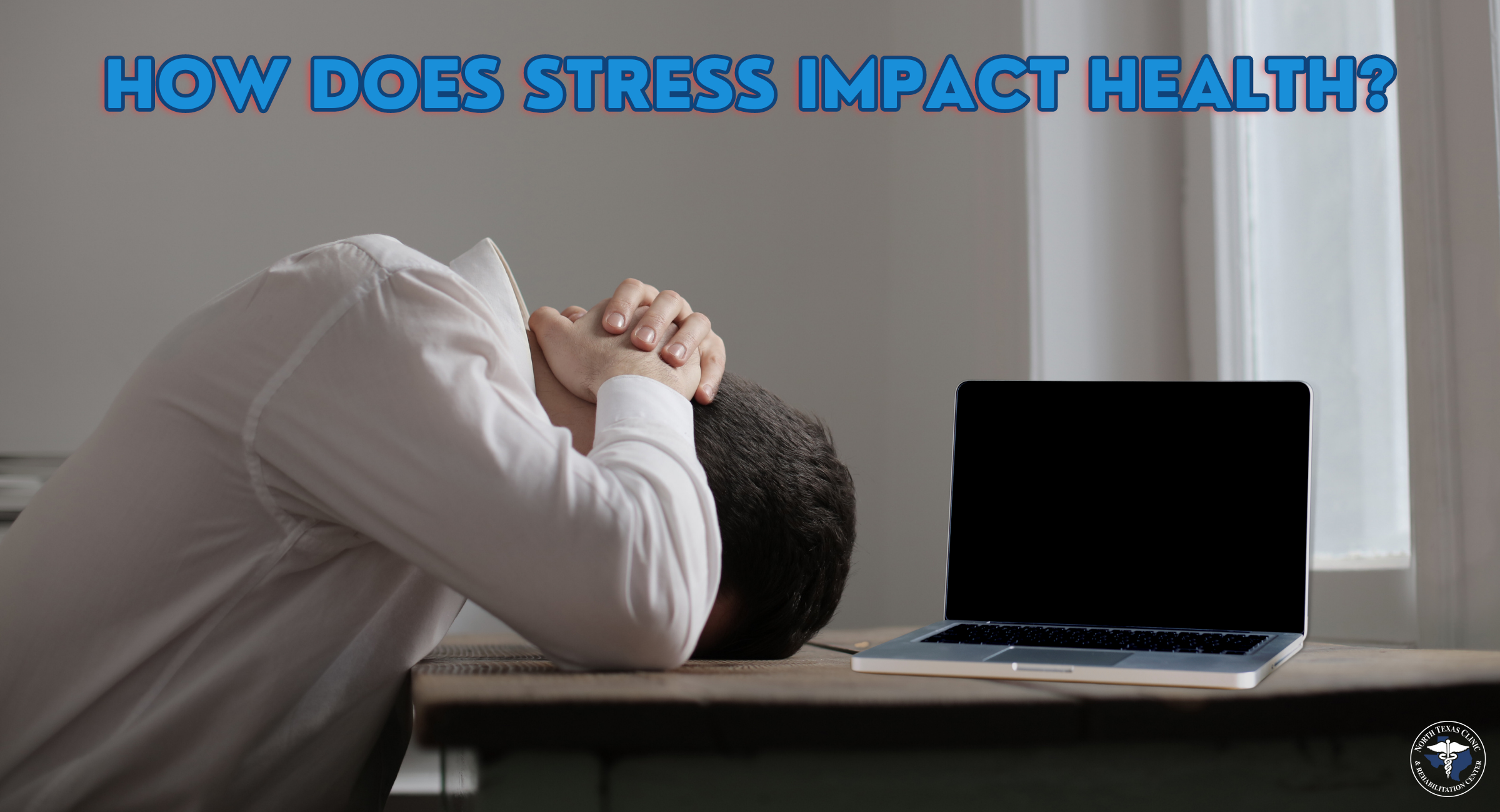 How does stress impact health? (Header with title)