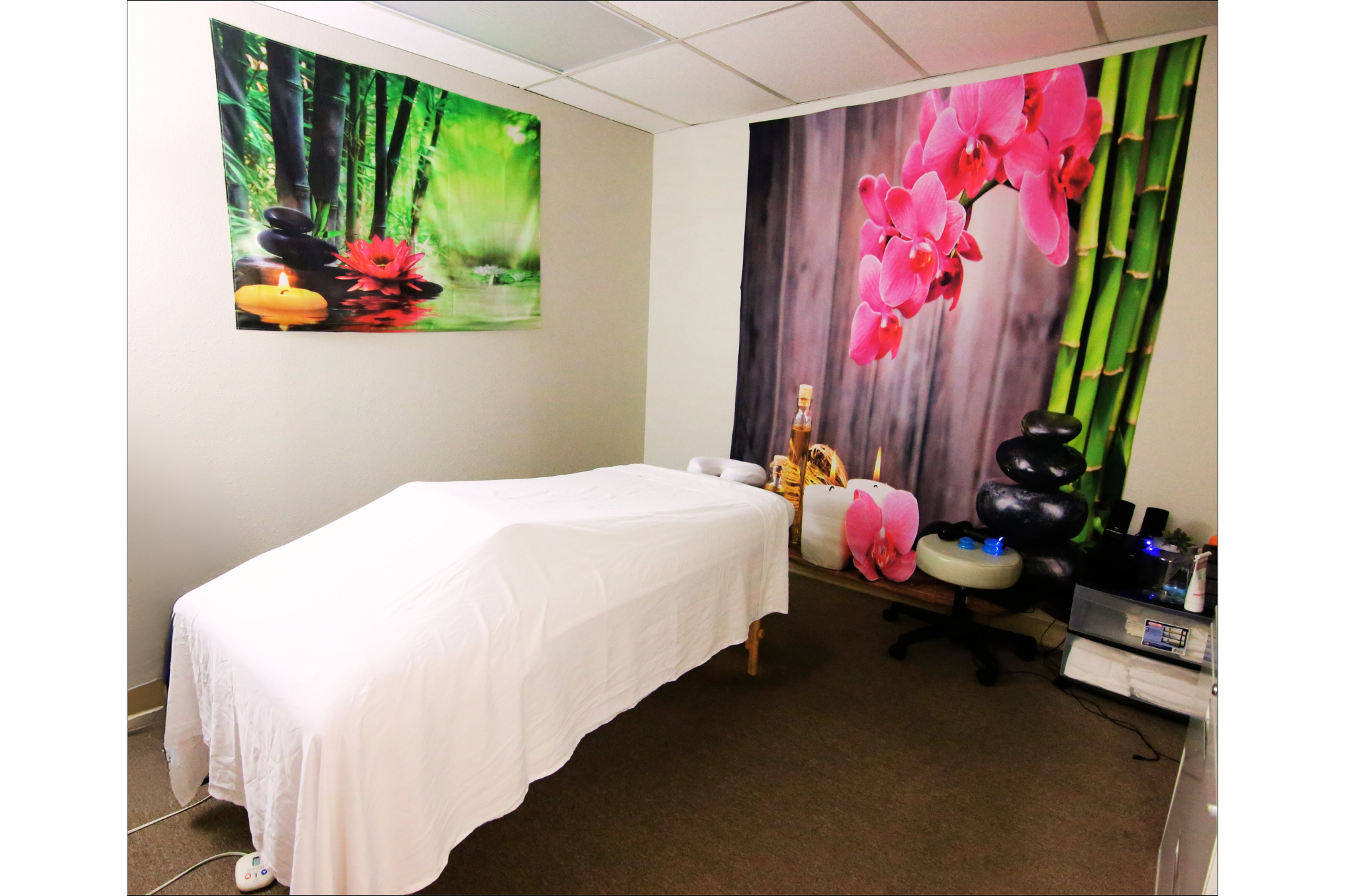 Massage therapy room at North Texas Clinic & Rehab