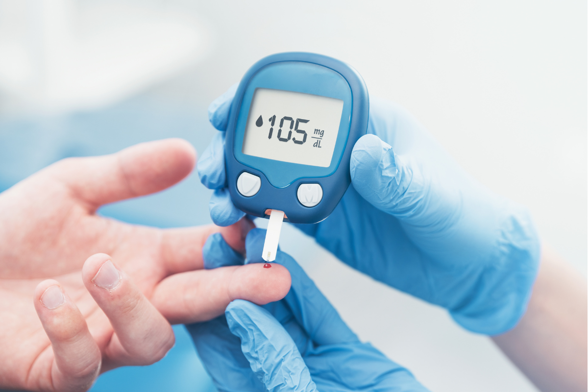 A fasting glucose reading above 100 may indicate diabetes