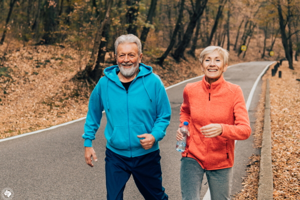 Couple enjoying the benefits of NAD+ Injections by exercising together healthcare provider performing wound care