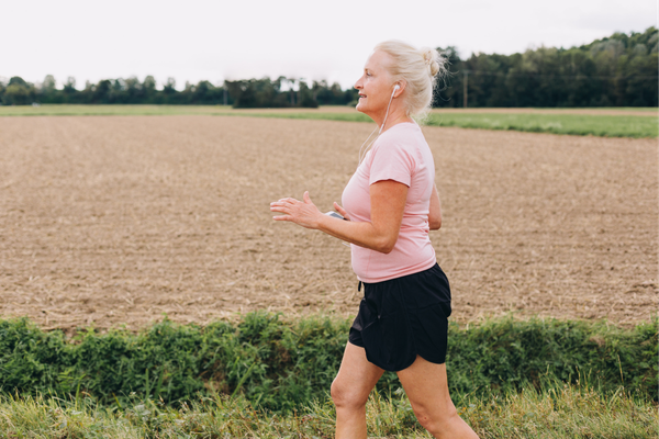 A woman going for a jog to improve her heart and metabolic health
