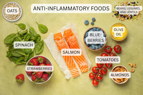 A display of anti-inflammatory foods