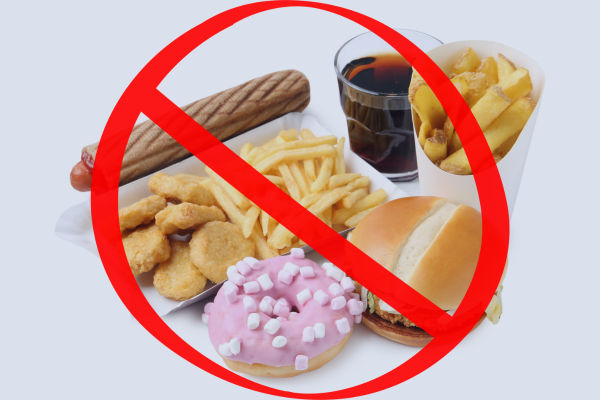 Remove or limit highly process, sugary, salty foods from your diet